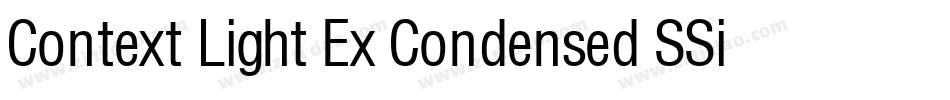 Context Light Ex Condensed SSi Normal字体转换
